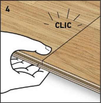 Étape 4 placement parquet stratifié 5G clic
